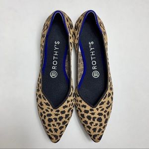 Rothy’s Leopard The Point flats size 8 - retired color/print